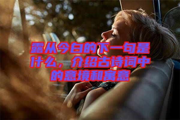 露從今白的下一句是什么，介紹古詩(shī)詞中的意境和寓意