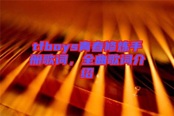 tfboys青春修煉手冊(cè)歌詞，全曲歌詞介紹