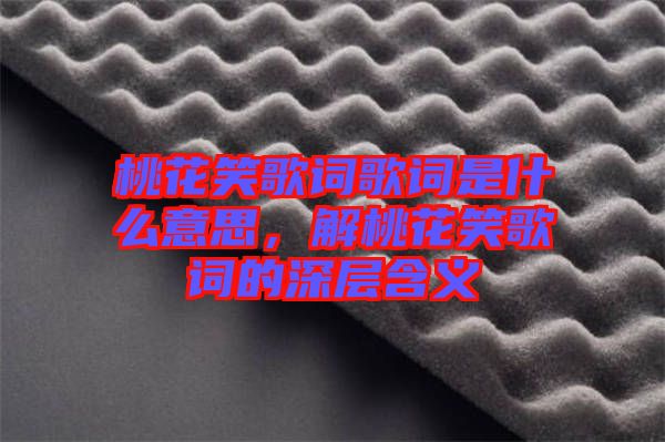 桃花笑歌詞歌詞是什么意思，解桃花笑歌詞的深層含義