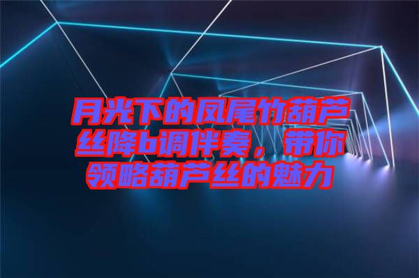 月光下的鳳尾竹葫蘆絲降b調(diào)伴奏，帶你領(lǐng)略葫蘆絲的魅力