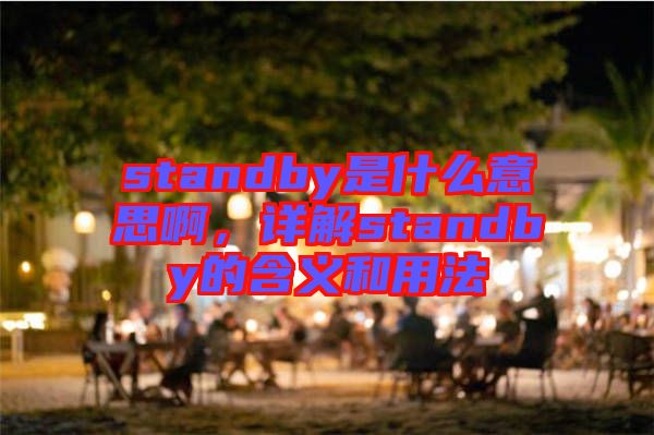 standby是什么意思啊，詳解standby的含義和用法