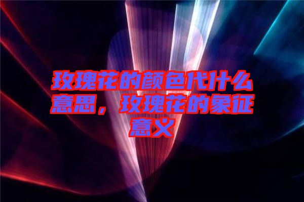 玫瑰花的顏色代什么意思，玫瑰花的象征意義