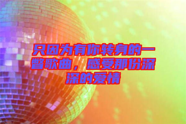 只因?yàn)橛心戕D(zhuǎn)身的一瞥歌曲，感受那份深深的愛情