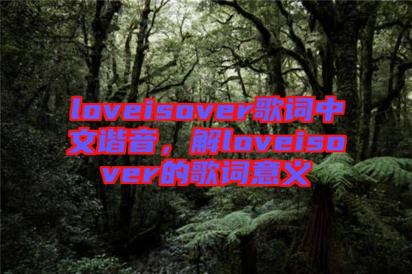 loveisover歌詞中文諧音，解loveisover的歌詞意義