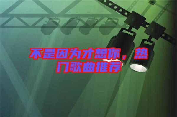 不是因?yàn)椴畔肽?，熱門歌曲推薦