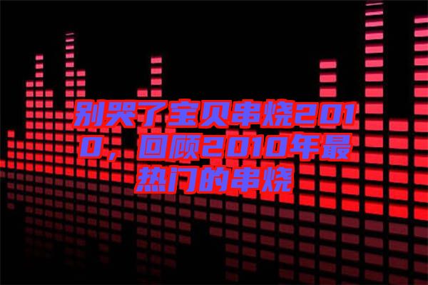 別哭了寶貝串燒2010，回顧2010年最熱門的串燒