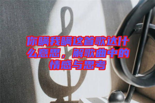 你瞞我瞞這首歌達(dá)什么意思，解歌曲中的情感與思考