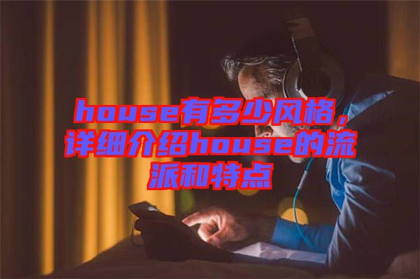 house有多少風(fēng)格，詳細(xì)介紹house的流派和特點(diǎn)