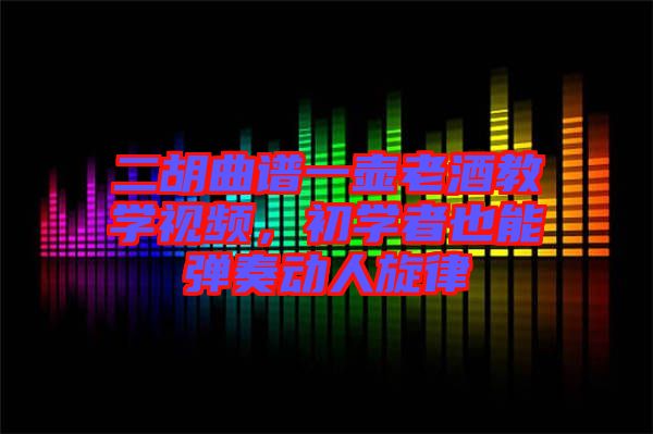 二胡曲譜一壺老酒教學視頻，初學者也能彈奏動人旋律