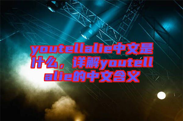 youtellalie中文是什么，詳解youtellalie的中文含義