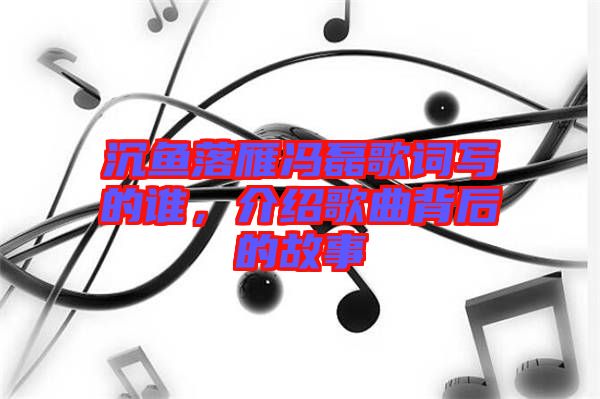 沉魚落雁馮磊歌詞寫的誰，介紹歌曲背后的故事