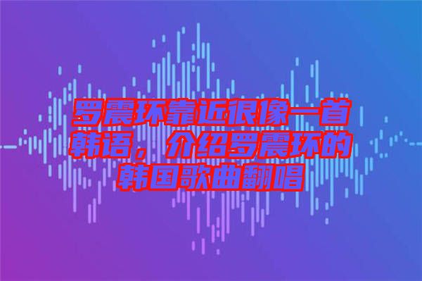 羅震環(huán)靠近很像一首韓語，介紹羅震環(huán)的韓國歌曲翻唱