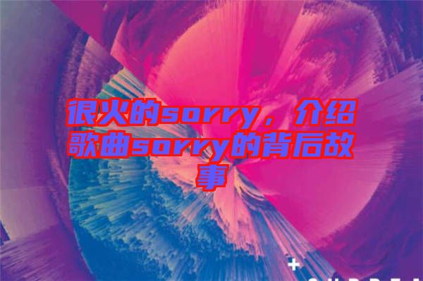 很火的sorry，介紹歌曲sorry的背后故事