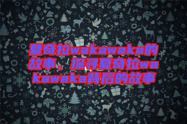 夏奇拉wakawaka的故事，探尋夏奇拉wakawaka背后的故事