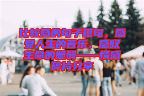 比較感的句子短句，感受人生的苦樂，感嘆生命的脆弱——情感碎片分享