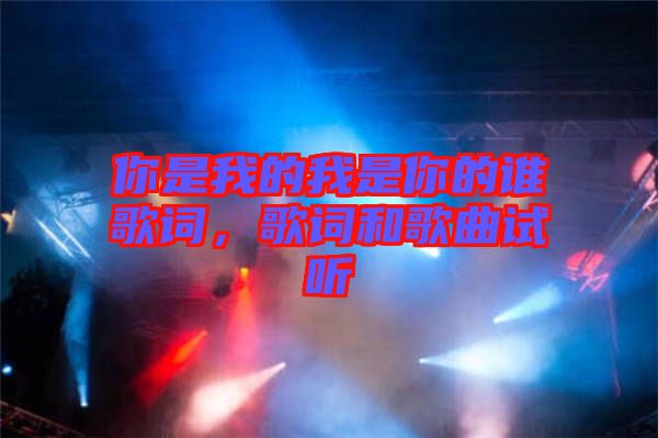 你是我的我是你的誰(shuí)歌詞，歌詞和歌曲試聽