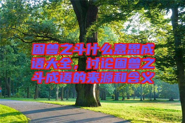 困獸之斗什么意思成語大全，討論困獸之斗成語的來源和含義