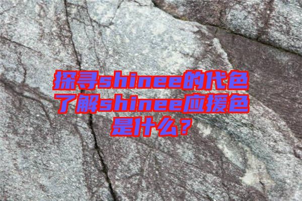 探尋shinee的代色了解shinee應(yīng)援色是什么？