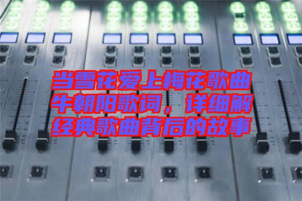 當雪花愛上梅花歌曲牛朝陽歌詞，詳細解經(jīng)典歌曲背后的故事