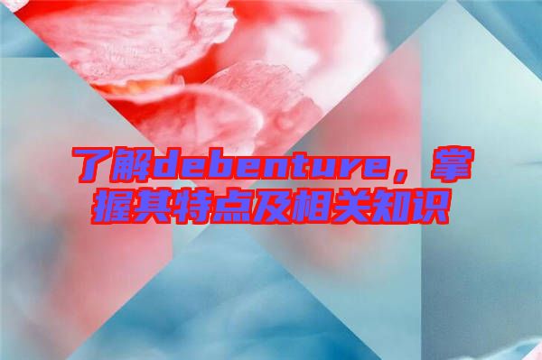 了解debenture，掌握其特點及相關(guān)知識