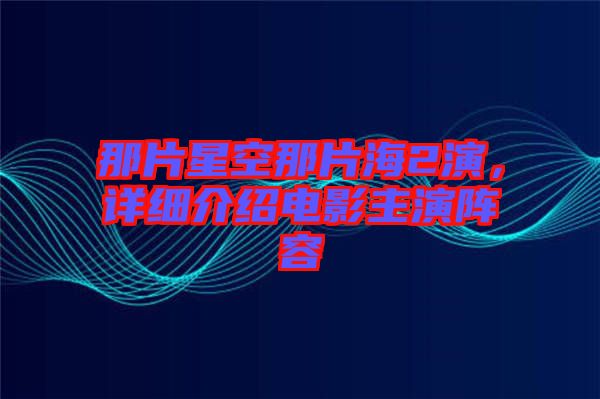 那片星空那片海2演，詳細(xì)介紹電影主演陣容