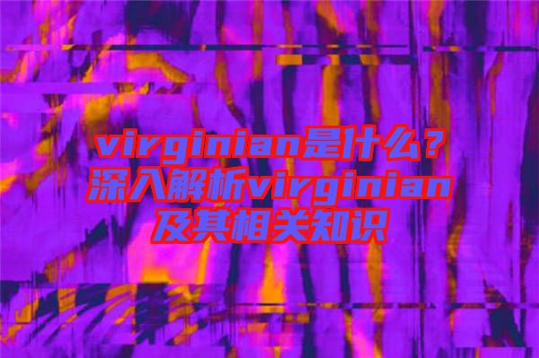 virginian是什么？深入解析virginian及其相關(guān)知識(shí)