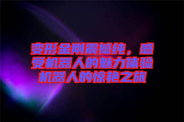 變形金剛震撼純，感受機器人的魅力體驗機器人的驚艷之旅