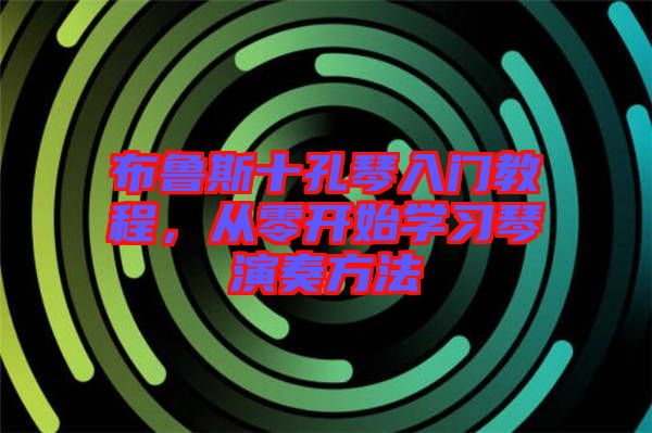 布魯斯十孔琴入門教程，從零開始學習琴演奏方法