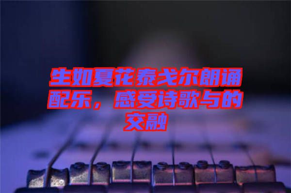 生如夏花泰戈?duì)柪收b配樂，感受詩歌與的交融