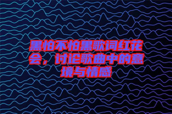 黑怕不怕黑歌詞紅花會(huì)，討論歌曲中的意境與情感