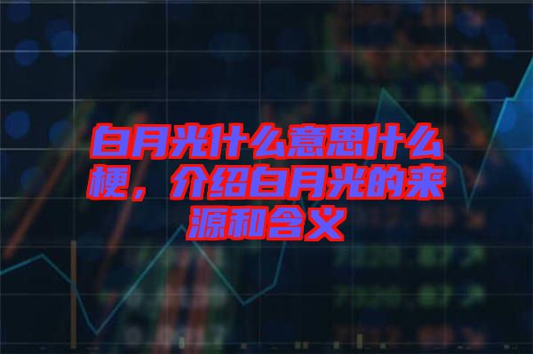 白月光什么意思什么梗，介紹白月光的來源和含義