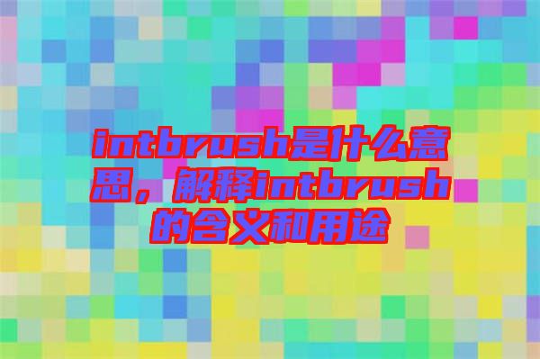 intbrush是什么意思，解釋intbrush的含義和用途