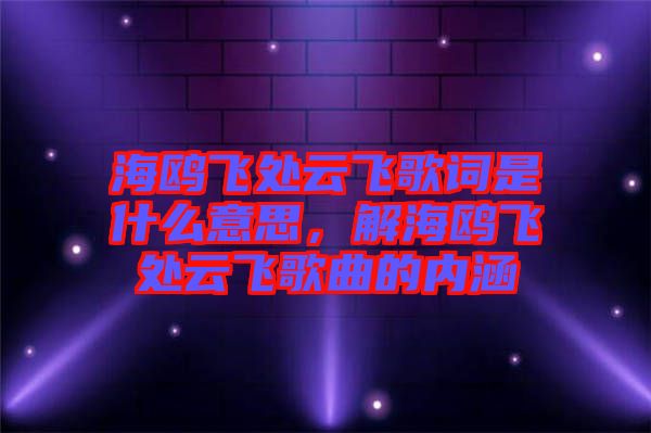 海鷗飛處云飛歌詞是什么意思，解海鷗飛處云飛歌曲的內(nèi)涵