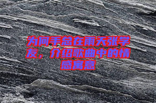 為何手總在雨天張學(xué)友，介紹歌曲中的情感寓意