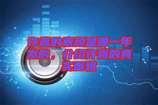 許嵩的素顏是哪一年發(fā)的，介紹許嵩的真實(shí)面貌