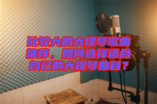 比較大的大提琴歌曲推薦，如何選擇適合自己的大提琴曲目？