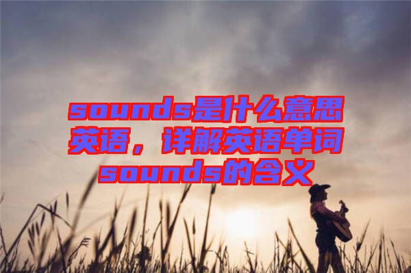 sounds是什么意思英語，詳解英語單詞sounds的含義