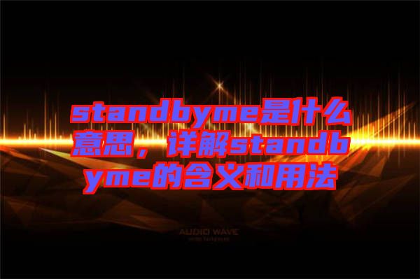 standbyme是什么意思，詳解standbyme的含義和用法