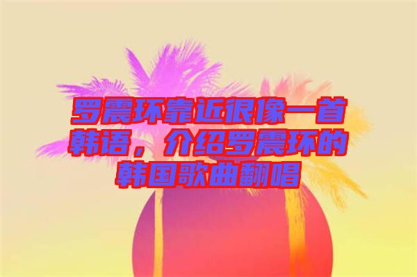 羅震環(huán)靠近很像一首韓語，介紹羅震環(huán)的韓國歌曲翻唱