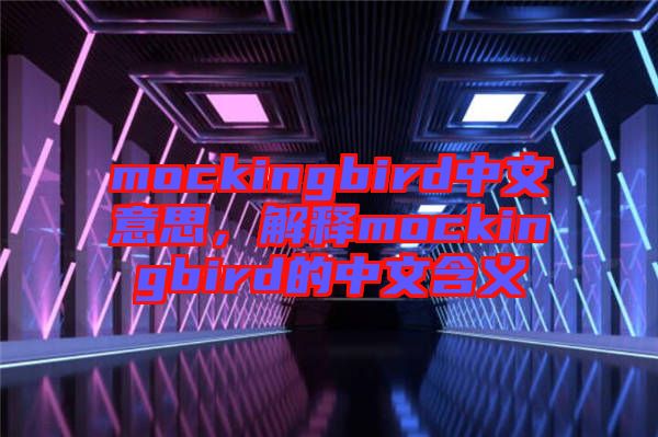 mockingbird中文意思，解釋mockingbird的中文含義