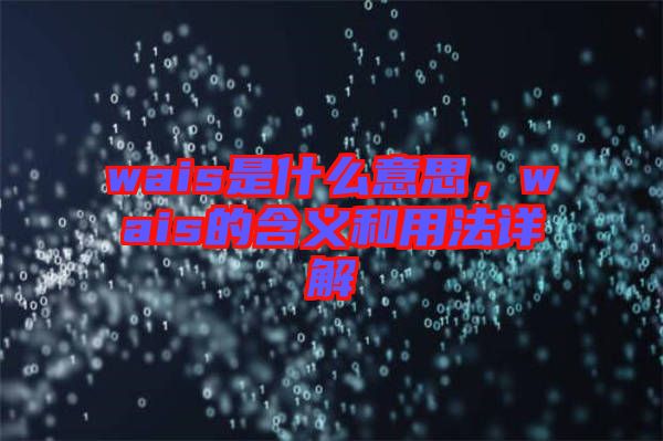 wais是什么意思，wais的含義和用法詳解