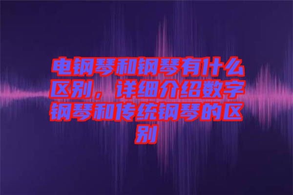 電鋼琴和鋼琴有什么區(qū)別，詳細(xì)介紹數(shù)字鋼琴和傳統(tǒng)鋼琴的區(qū)別