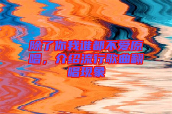 除了你我誰都不愛原唱，介紹流行歌曲翻唱現(xiàn)象