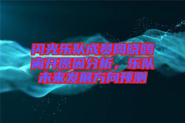 閃光樂隊成員周曉鷗離開原因分析，樂隊未來發(fā)展方向預測