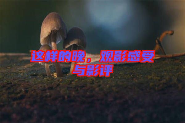 這樣的晚，觀影感受與影評