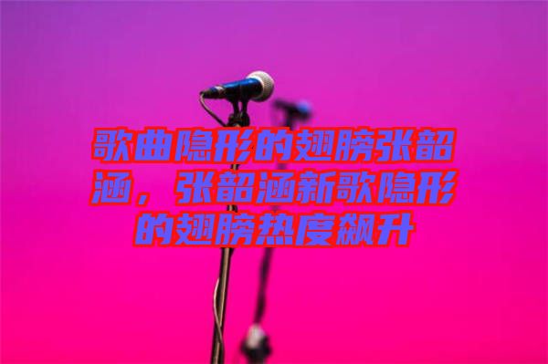 歌曲隱形的翅膀張韶涵，張韶涵新歌隱形的翅膀熱度飆升