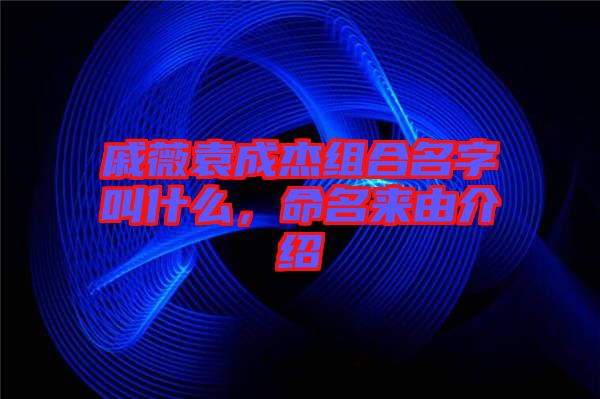 戚薇袁成杰組合名字叫什么，命名來由介紹