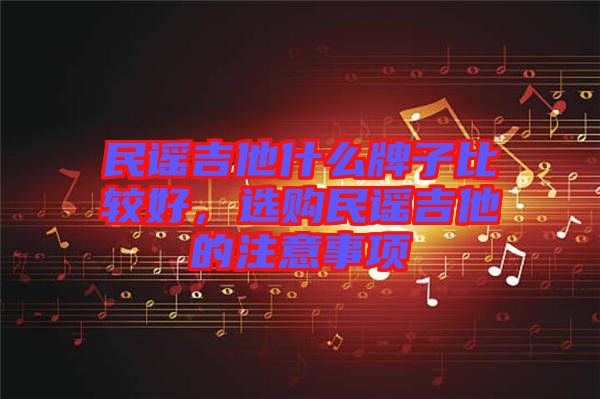 民謠吉他什么牌子比較好，選購民謠吉他的注意事項