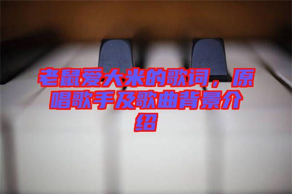 老鼠愛大米的歌詞，原唱歌手及歌曲背景介紹