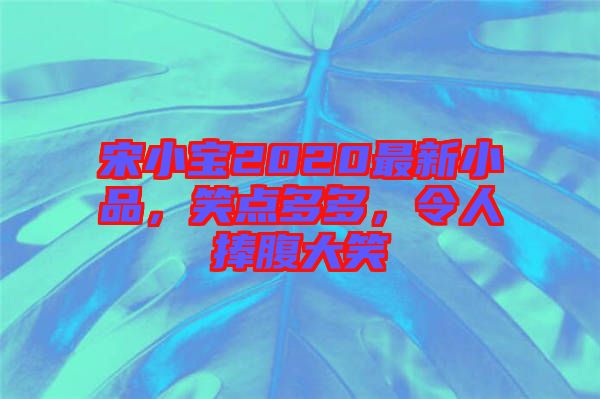 宋小寶2020最新小品，笑點(diǎn)多多，令人捧腹大笑